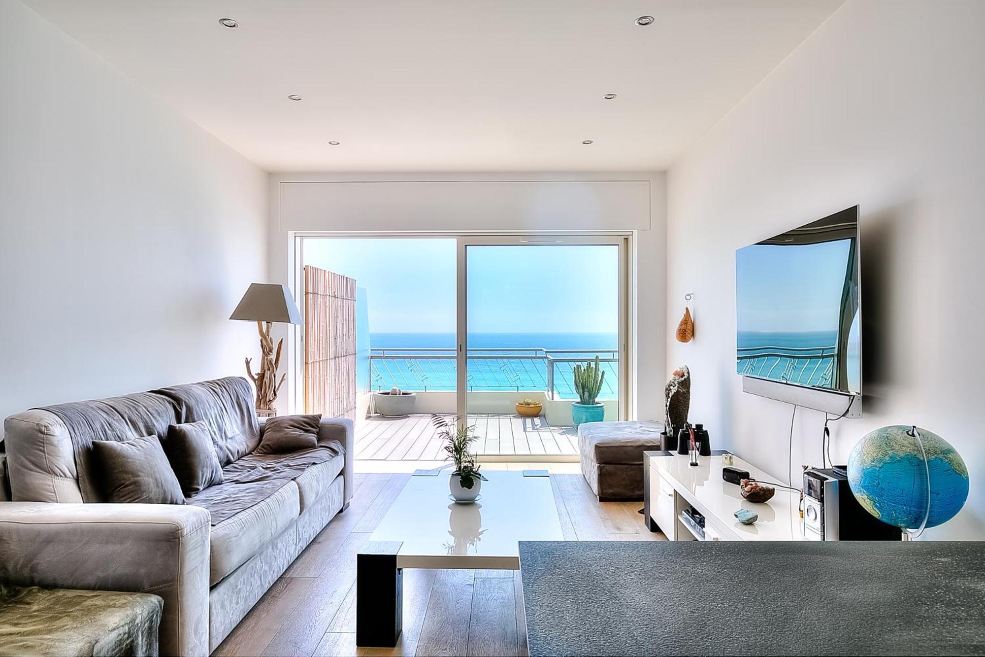 Le Florentina, Dernier Etage Avec Terrasse, Vue Sur La Baie Des Anges Apartment Nizza